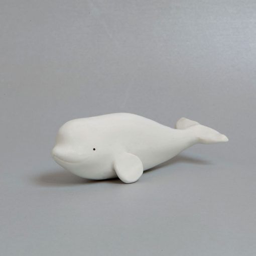 Ballena Beluga decorativa en cerámica