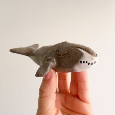 Ballena boreal de cerámica
