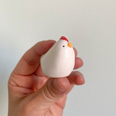Gallinita en cerámica