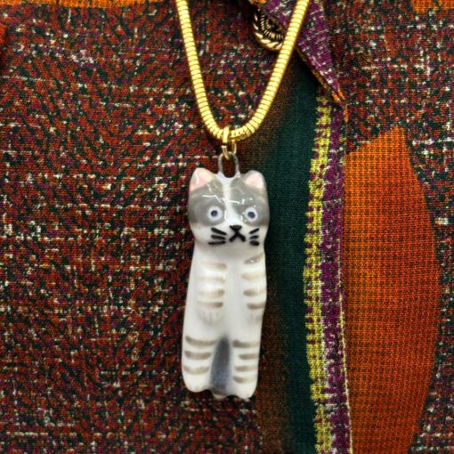 Charm de perro y gato de porcelana