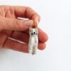 Charm de porcelana gato gris