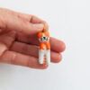 Charm de porcelana gato naranja