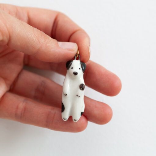 Charm de porcelana Perro negro